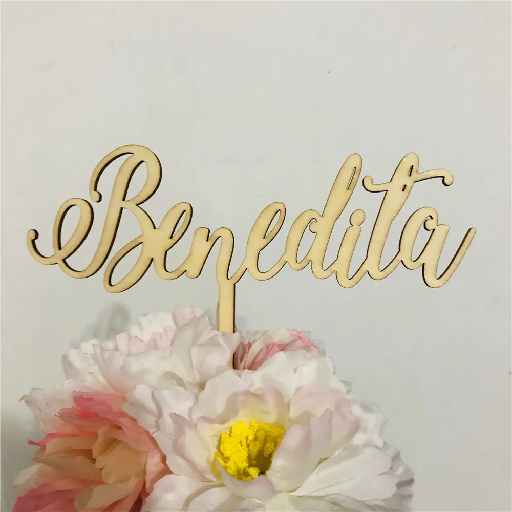 Индивидуальный Топпер для свадебного торта изготовленный на заказ Деревянный