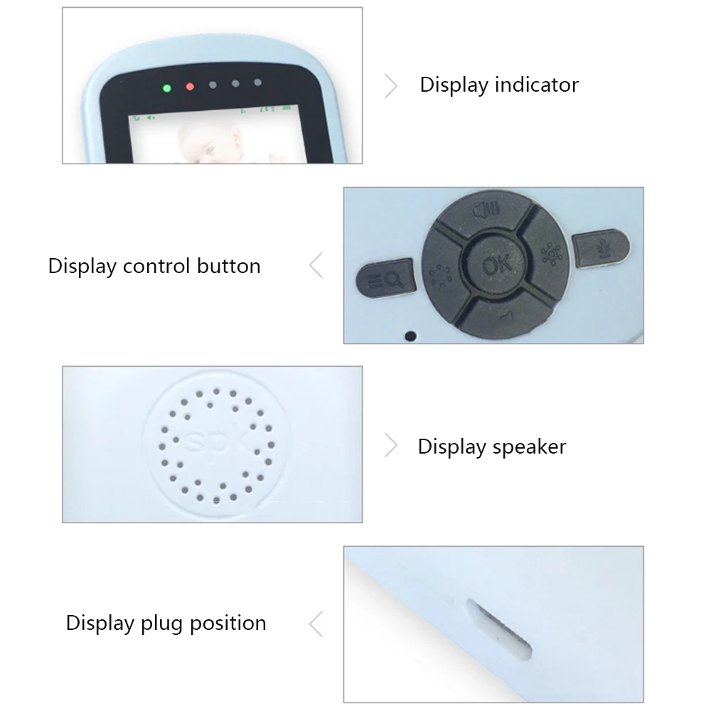 2 4 ''цветной ЖК-монитор для младенца способа аудио ночного видения контроль