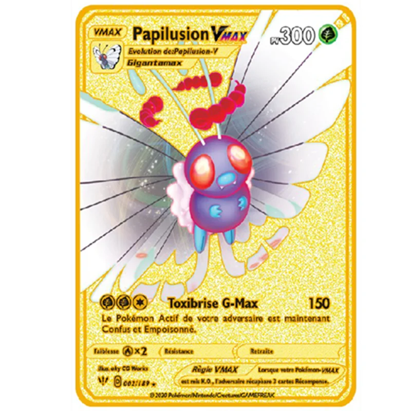 Juego de cartas de Pokemon para ni&ntilde;os, cartas de Pok&eacute;mon de Anime V, Vmax, Mewtwo, Dracaufeu, Tortank-5