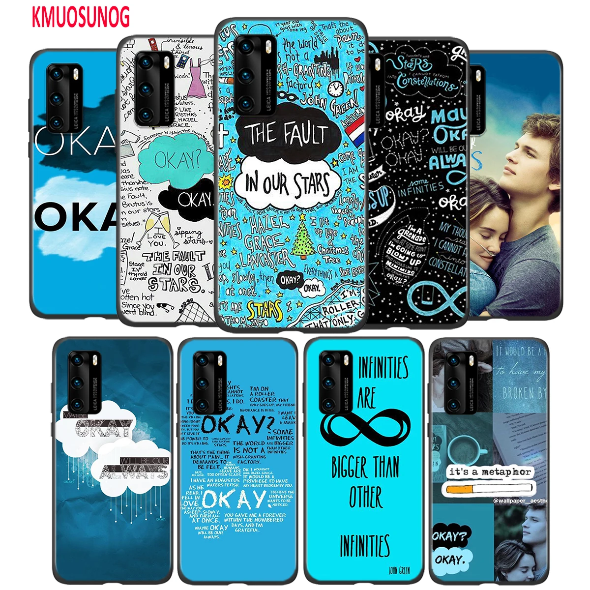 

Black Silicone Cover The Fault In Our Stars OKAY For Huawei P40 P30 P20 Pro P10 P9 P8 Lite E Plus 2019 2017 Phone Case