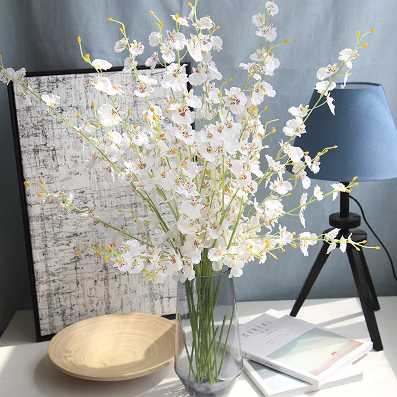 

100cm Beautiful Pink White Yellow Jasmine Artificial Flower Silk Phalaenopsis Orchid Home Wedding Valentine's Day Decoration