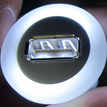 22 мм Монтажный металлический USB2.0 Женский А-мужской с белым светильник 22 мм Монтажный металлический USB2.0 Женский А-мужской с белым светильник