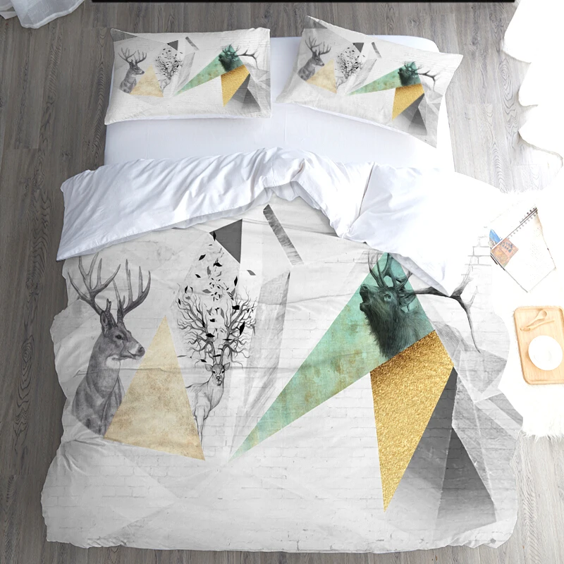 

Простота, элегантный художественный удобный оздоровительный цифровой дизайн, индивидуальные узоры, постельное белье из матовой ткани, пок...