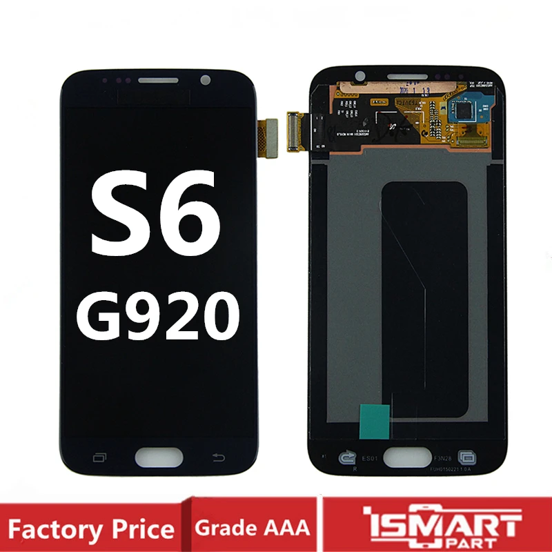 

ЖК-дисплей G920 AMOLED Оригинальный Для Samsung Galaxy S6, дисплей с сенсорным экраном и дигитайзером в сборе, TFT без теней, SM-G920F G920F