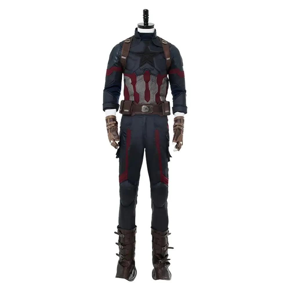 Костюм Капитана Америки Мстители Бесконечная война Капитан Америка Косплей Steven Rogers наряд на карнавал костюмы на Хэллоуин