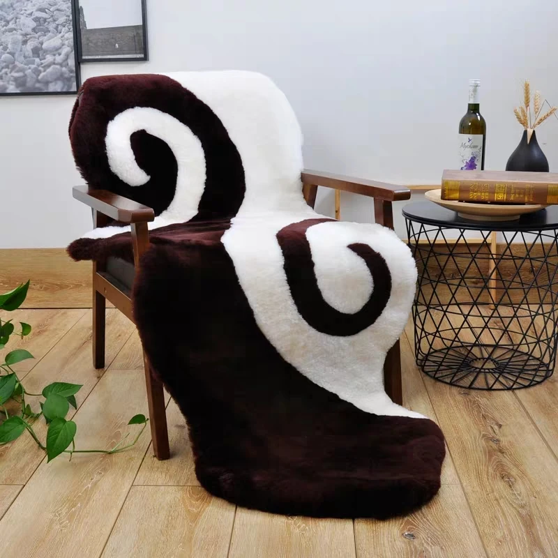 Уникальный дизайн прибрежная Серия искусственный ковер из овечьей шкуры для