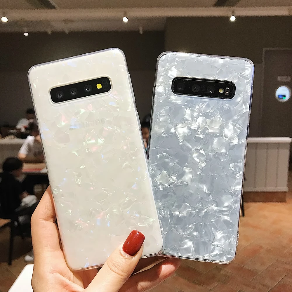 Блестящий Прозрачный чехол LAPOPNUT для телефона с рисунком Samsung Galaxy S9 S8 S10 S10e S7 Edge