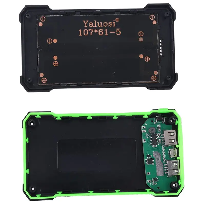 Светодиодный двойной Порты USB Панели солнечные Мощность банк чехол в сдержанном