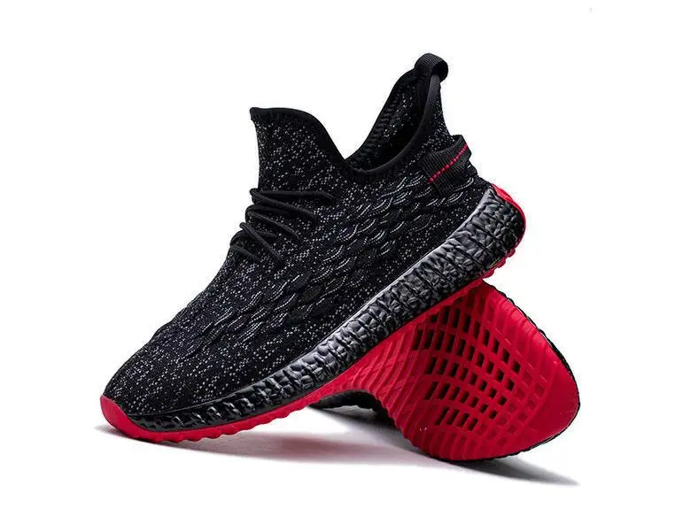 Мужские дышащие Нескользящие кроссовки Вулканизированная подошва сетчатые на