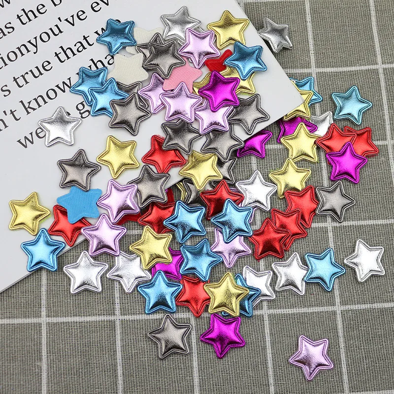 

Нашивки для волос Детские из искусственной кожи, со звездами, 22 мм, 40 шт.