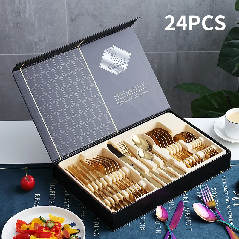 

Набор столовых приборов из нержавеющей стали, 24 шт.