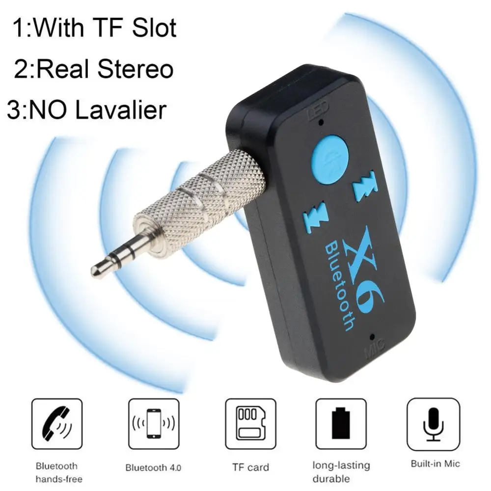 Bluetooth ресивер KEBIDU X6 V5.0 поддержка tf карты музыкальный плеер с функцией звонков