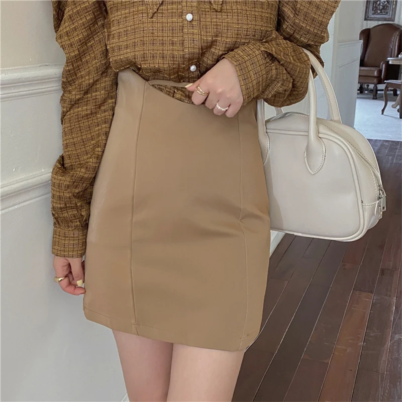 Женская Повседневная винтажная клетчатая рубашка с длинным рукавом мини-юбка