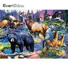 Алмазная картина сделай сам с медведем Evershine, Набор для вышивки крестиком с изображением животных, квадратная круглая вышивка олень Из алмазной вышивки, подарок ручной работы