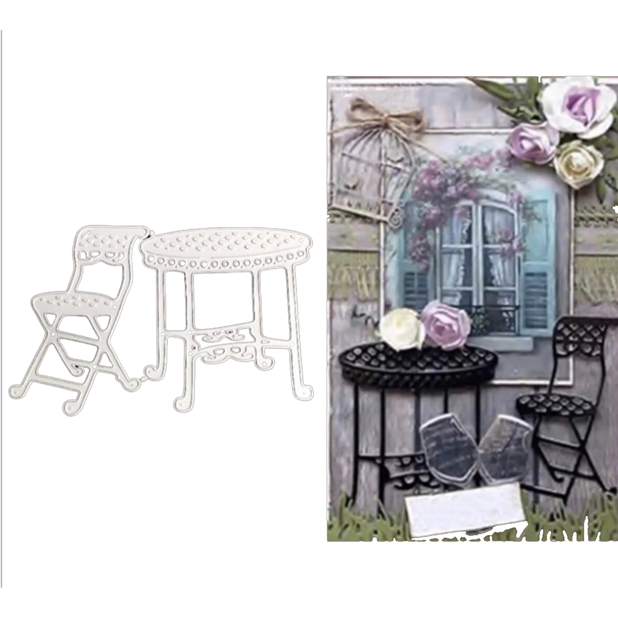 Штамп для резки металла стула и стола украшения альбомов скрапбукинга сделай сам