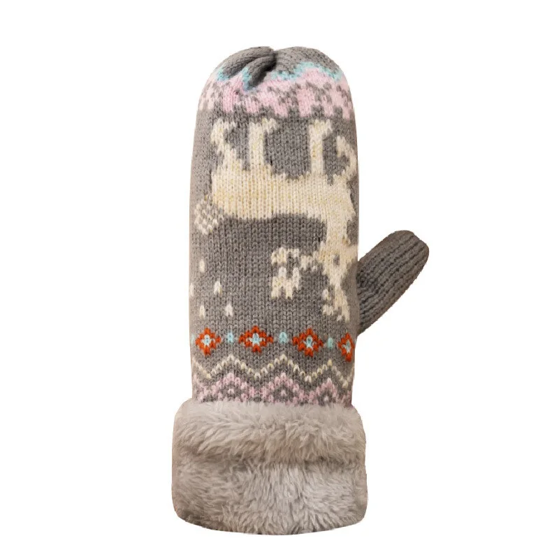 

Knitted Soft Thermal Insulated Extra Warm Winter Mittens Gloves Womens Ladies