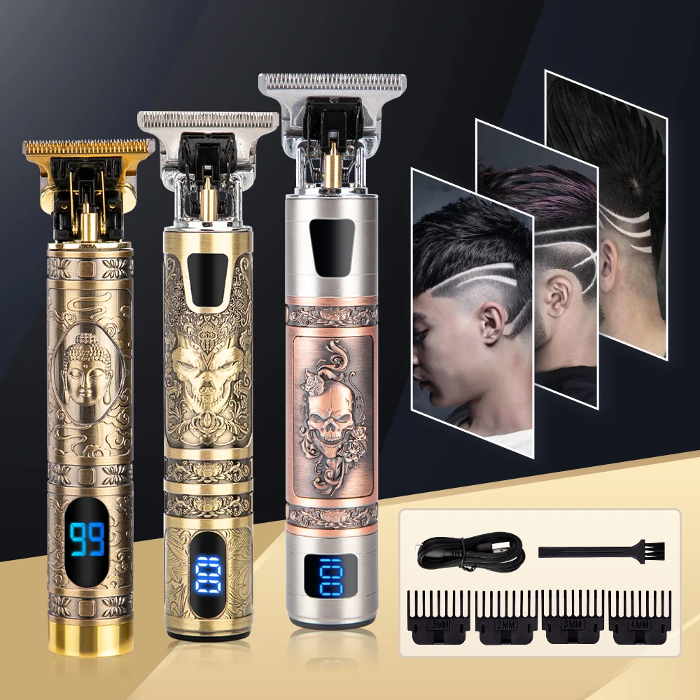 

Electric Hair Cutting Machine For Men Dragon Barber Professional Hair Trimmer 0mm Beard Shaver USB Cordless Hair Clipper Set