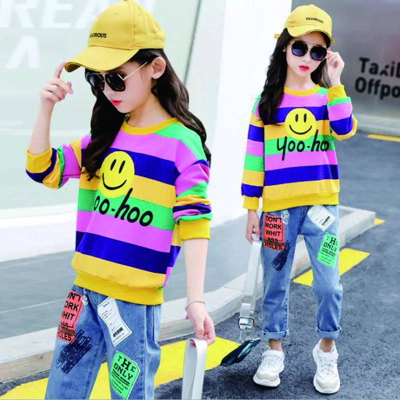 1 комплект платьев для девочек 2019 одежда в западном стиле Новые повседневные