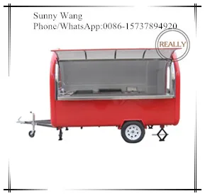 fast food truck trailer with high roof coffee bike for snack food hot dog cart