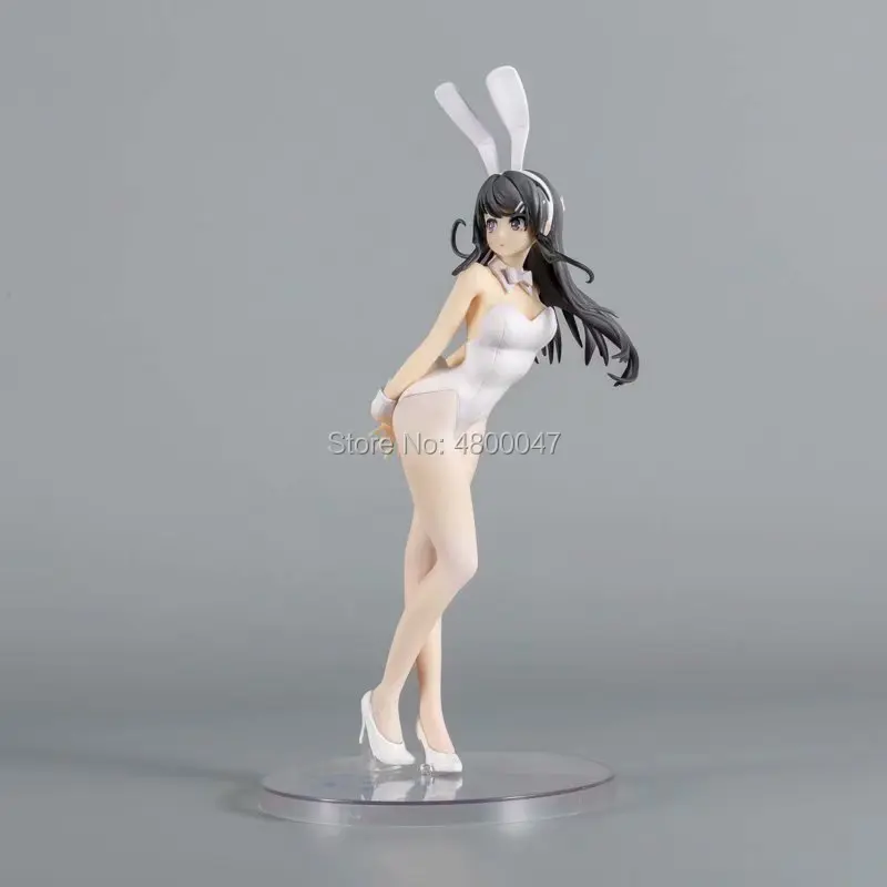 25cm white no box 25-40 см, мягкое тело, негодяй, кролик, девочка, сенпай, Sakurajima Mai, сексуальная девушка, аниме, ПВХ, фигурки, игрушки, аниме фигурки - Цвет: 25cm white no box