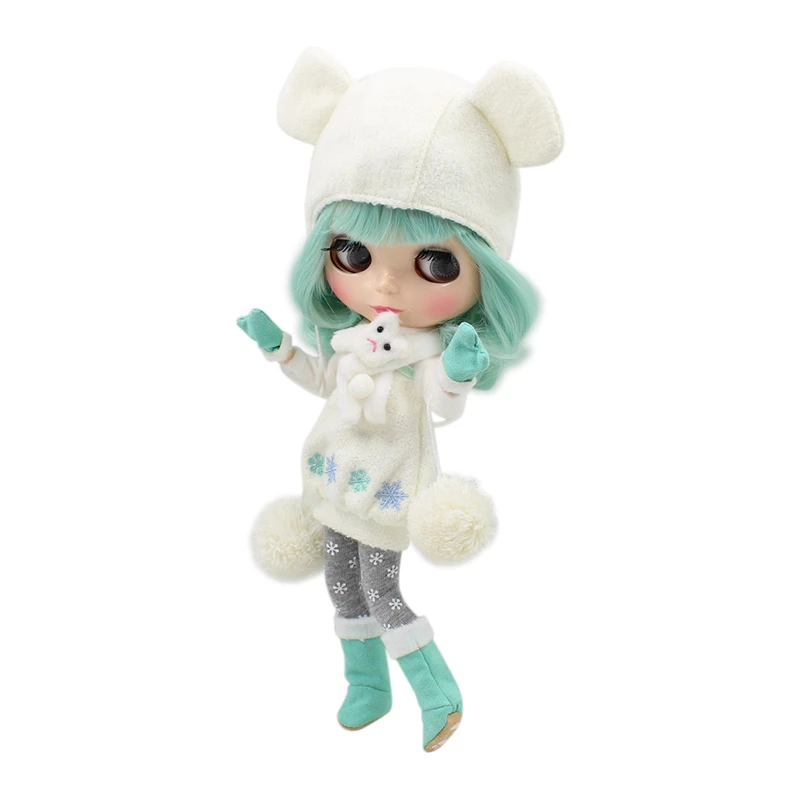 Ледяной DBS Blyth кукла игрушка костюм зимний наряд шапка чулочная обувь снежное
