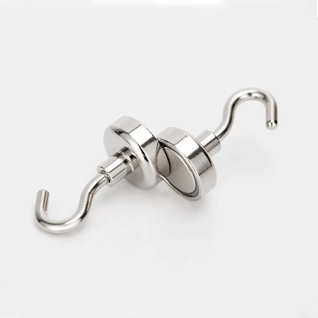 

Magnetic Hooks Powerful Magnetic Hook Holder Wall Suction Hook Bracket Hardware Magnetic Tool Silver
