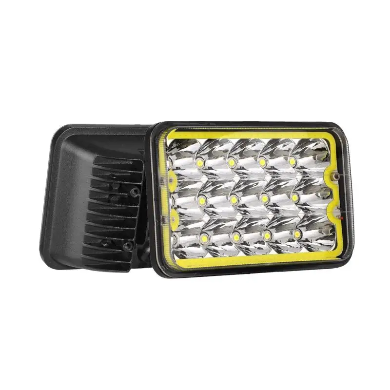 

4X6 H4 Car LED Headlights 45W 6500K Hi-Lo Beam Square Lights For Chevy Express Cargo Van 1500 2500 3500 H6014/H6052/H6054/6054