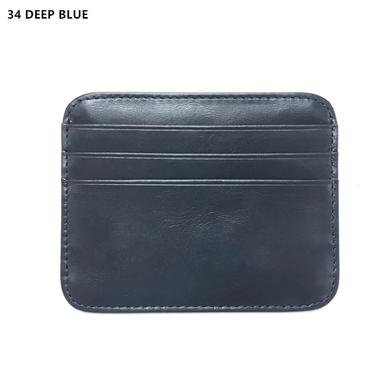 

Aaby 100% Genuine Leather Ultra-Thin Card Holder Short Clip Bank Card Cover Driver's License Clip Unisex