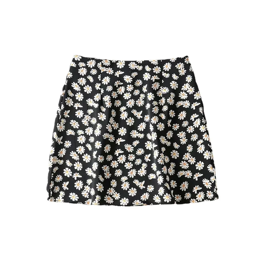 

Skirts Womens 2021 New Spring Short Skirt Sexy Slim-Fit Woolen Little Daisy High Waist A- line Skirt Fashionable and Sexy