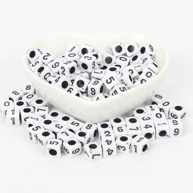 200 шт. разноцветные акриловые бусины с номером 7 мм | Украшения и аксессуары