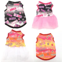 summer pet clothes small dog dress cat dogs wedding dress skirt puppy clothing spring fashion cotton pets clothes xs l