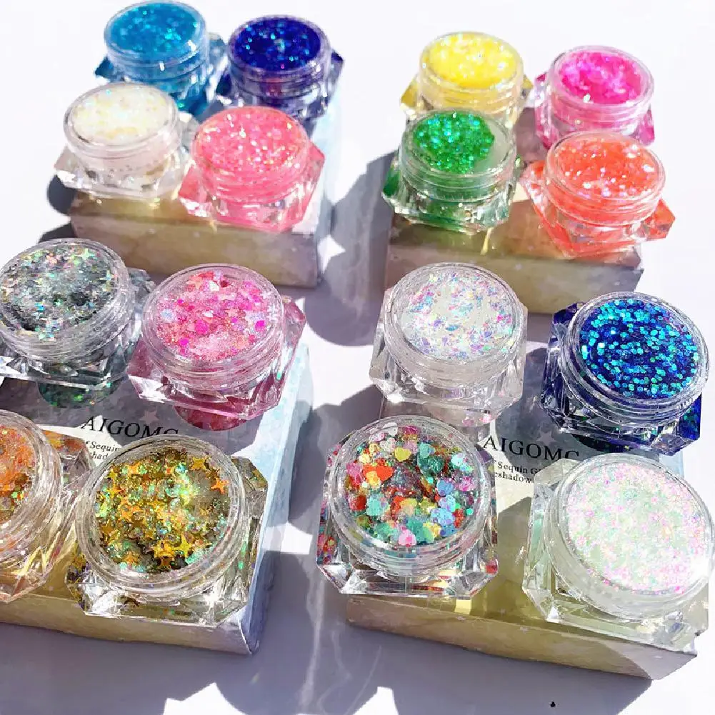 Тени для век жидкие русалки макияж тени гель тела лица блестки блеск глаз крем