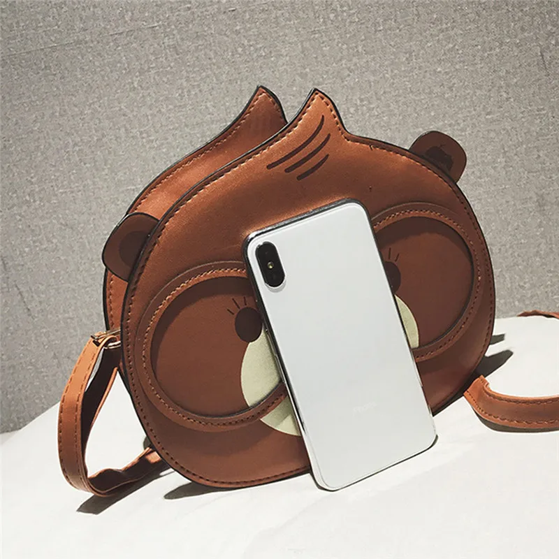 Милая мини-сумка для девочек сумка-мессенджер через плечо с беличьими глазами из