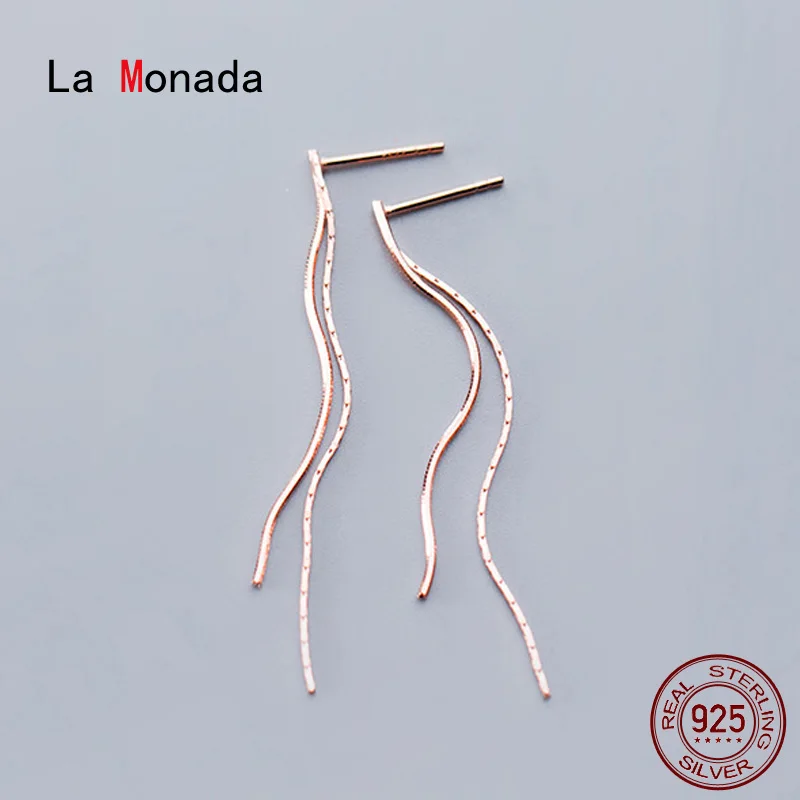 

Женские серьги-гвоздики с кисточками La Monada, серебро 925 пробы, серебро 925 пробы