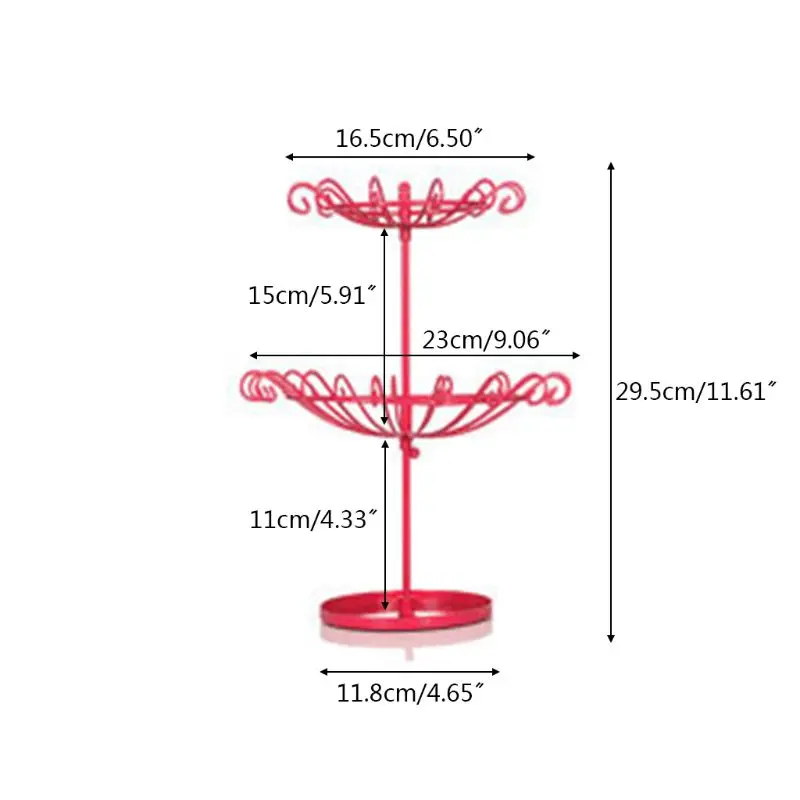 

2-Tier Counter Top Spinner Hairclip Display Stand Bracelet Necklace Jewelry Cute