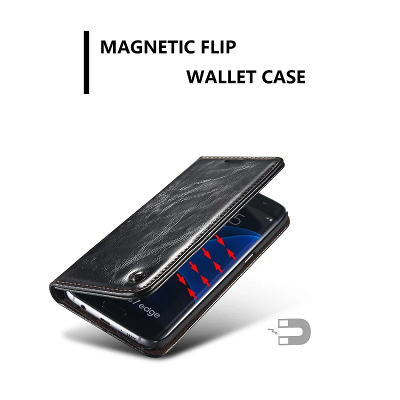 Роскошный Магнитный откидной Чехол для samsung galaxy S7 edge S8 S9 S10 Plus S5 Mini S4 S6 edge Plus винтажный кожаный чехол-бумажник