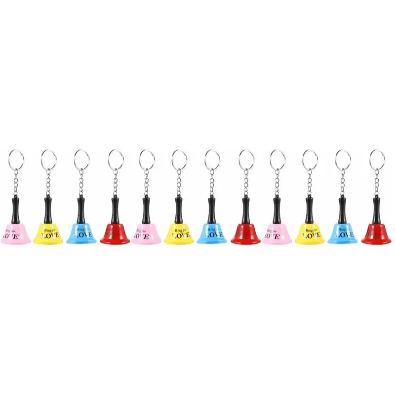

12 PCS Small Size Key Chain Bell Keychain Delicate Well-made Bell Key Chain