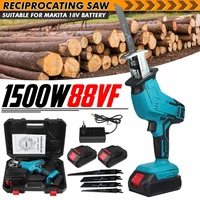 88v cordless reciprocating saw adjustable speed chainsaw wood metal pvc pipe cutting reciprocating saw garden power tool