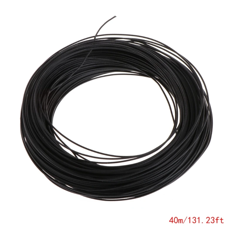 

40m Garden Coated Black Twist Wire String Tie Roll Plant Support Strap Cables