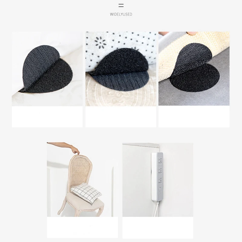 5 пар/лот сильный самоклеющиеся крюк и петля нейлона стикеры липучками клейкая