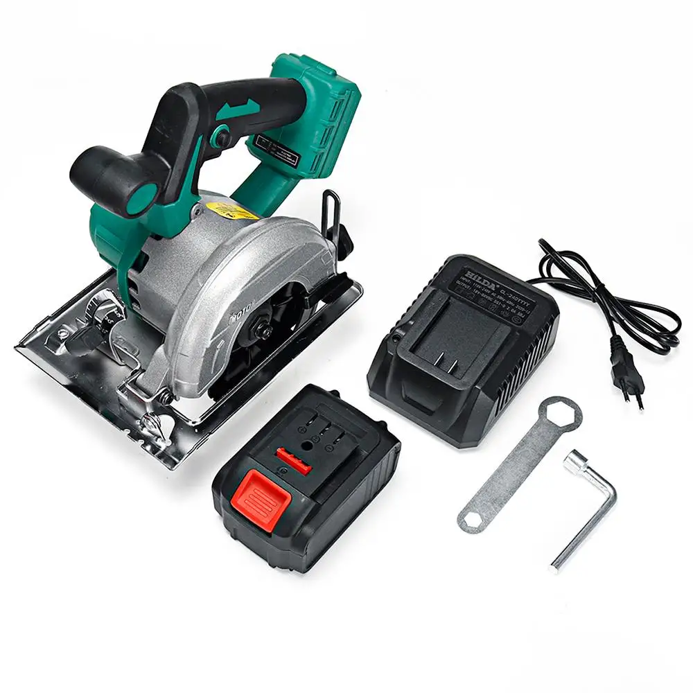 

5000RPM 125mm Cordless Electric Circular Wood Cutter Curved Adjustable Cutting Sawing Machine 21V Lithium-Ion Battery