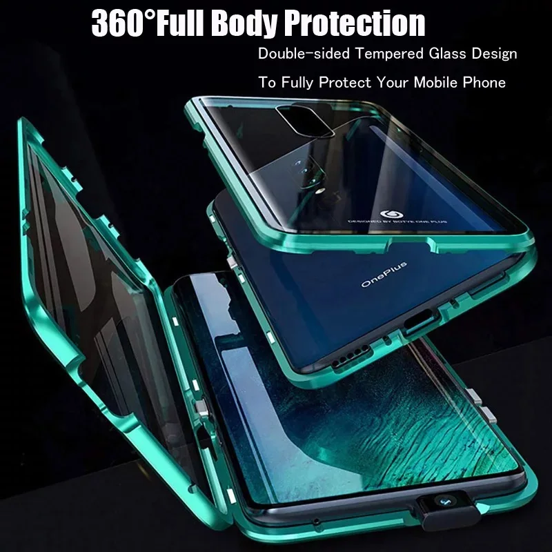 Магнитный адсорбционный чехол Tongdaytech для Samsung S20 S10 S9 S8 Note 10 9 8 A50 A70 Plus двухсторонний