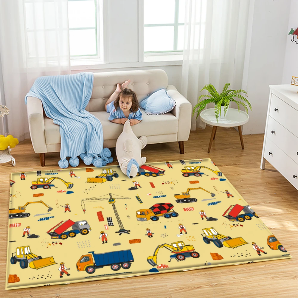 

Cartoon Comfort Children Non-slip Flannel Carpet Rug Children's Baby Child Play Carpet In The Children's Room 2022 Tapis Salon