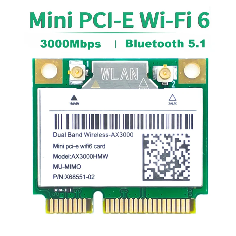 Wi Fi 6E AX210HMW Mini PCI E WiFi карта для Intel AX210 5374 Мбит/с Bluetooth 5 2 802.11ax 4G/5G/6G Wifi 6 AX200