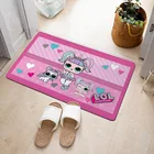 Ковер фланелевый в виде кукол, с принтом аниме, для гостиной, спальни