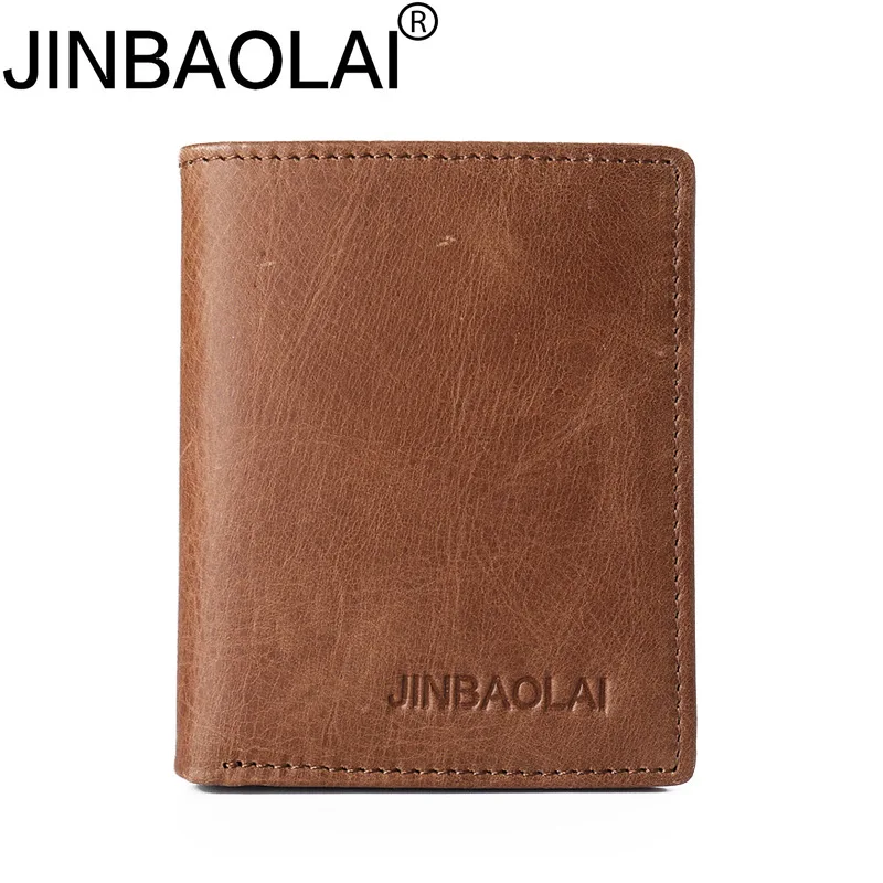 Новое поступление мужские короткие кошельки из натуральной кожи ретро воловья