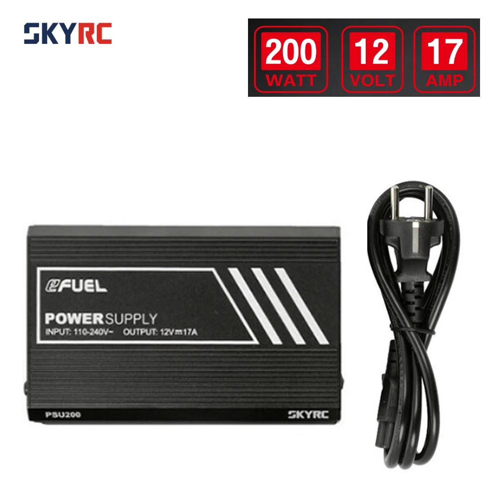 

SKYRC eFUEL PSU200 200W 17A Power Supply Adapter for SKYRC B6 Lite B6 mini Charger Model RC FPV Racing Drone Quadcopter RC Parts