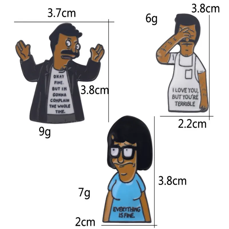 2020 новый аниме &quotBob's Burgers&quot косплэй Линда Боб Тина ген значок с характерным