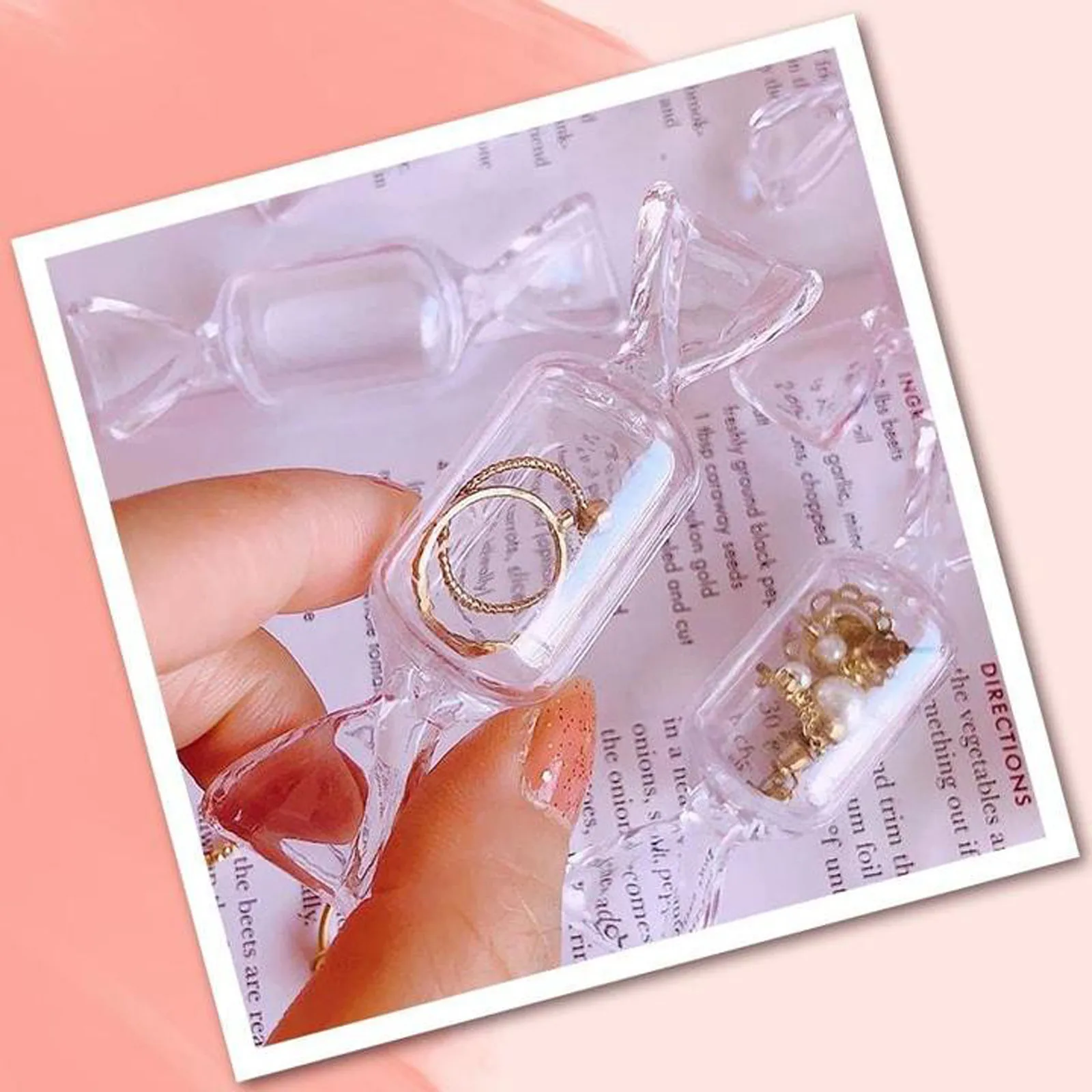 Портативный милые девушки конфеты Форма прозрачная коробка для хранения