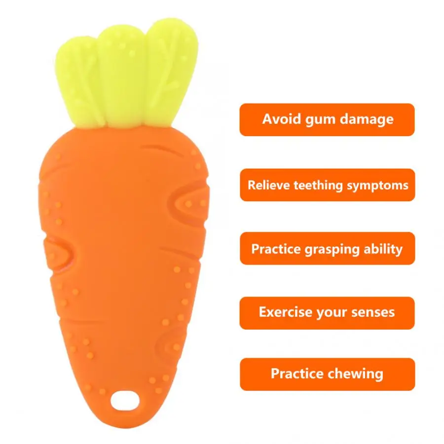 Высокая Температура для детей Прорезыватель зубов овощей новорожденных детские